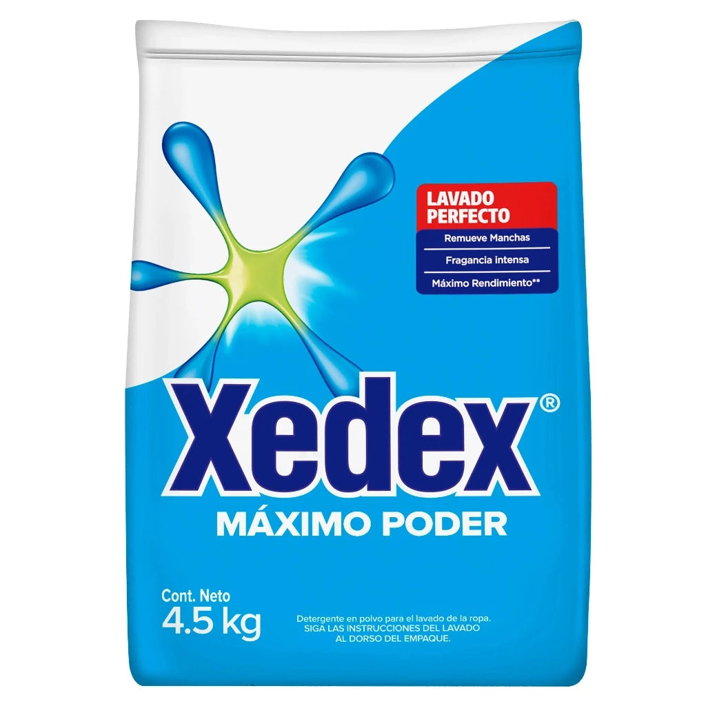 DETERGENTE XEDEX 4.5 KG Máximo Poder C2 UNIDAD*